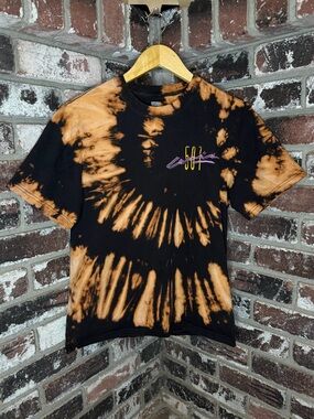 Levi’s 501 Custom Bleach Tiedye Neon Double Layer Embroidered Logo Tshirt
